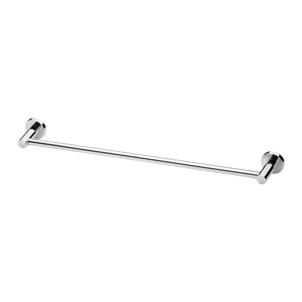 Radii Single Towel Rail 600mm Round Plate Chrome