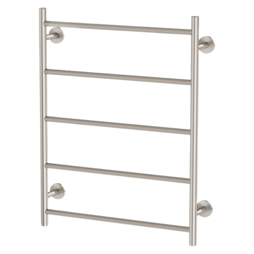 Radii Heated Towel Ladder 550 x 740mm Round Plate Brushed Nickel