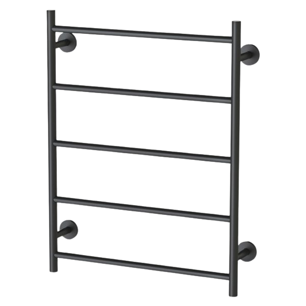 Radii Heated Towel Ladder 550 x 740mm Round Plate Matte Black