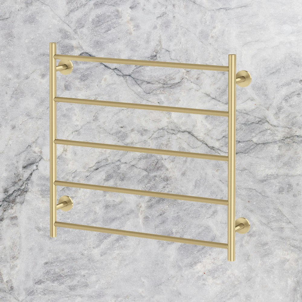 Radii Heated Towel Ladder 750mm x 740mm Brushed Gold