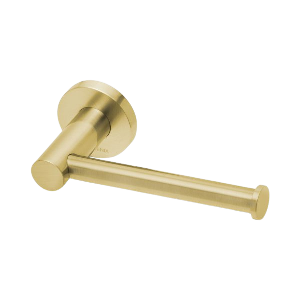 Radii Toilet Roll Holder Round Plate Brushed Gold