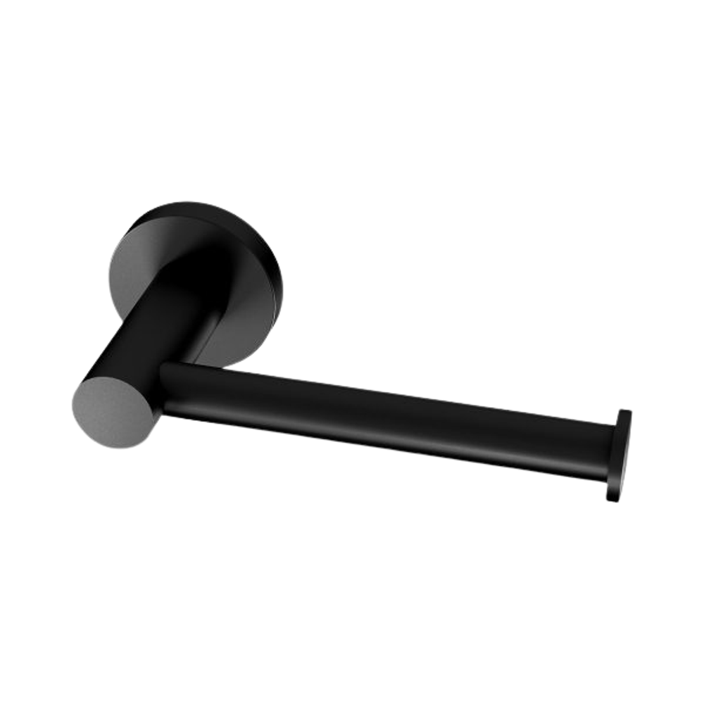 Radii Toilet Roll Holder Round Plate Matte Black