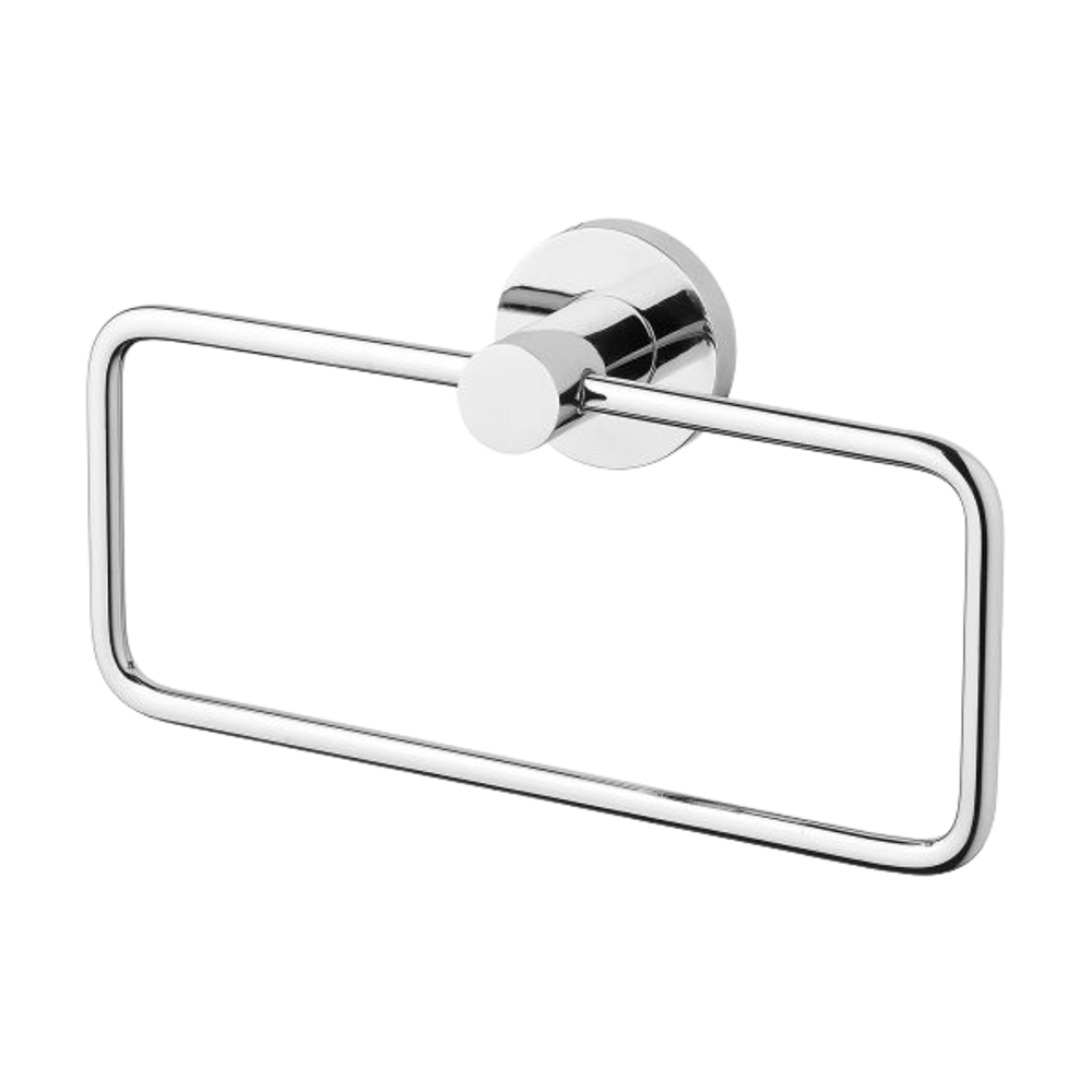 Radii Hand Towel Holder Round Plate Chrome