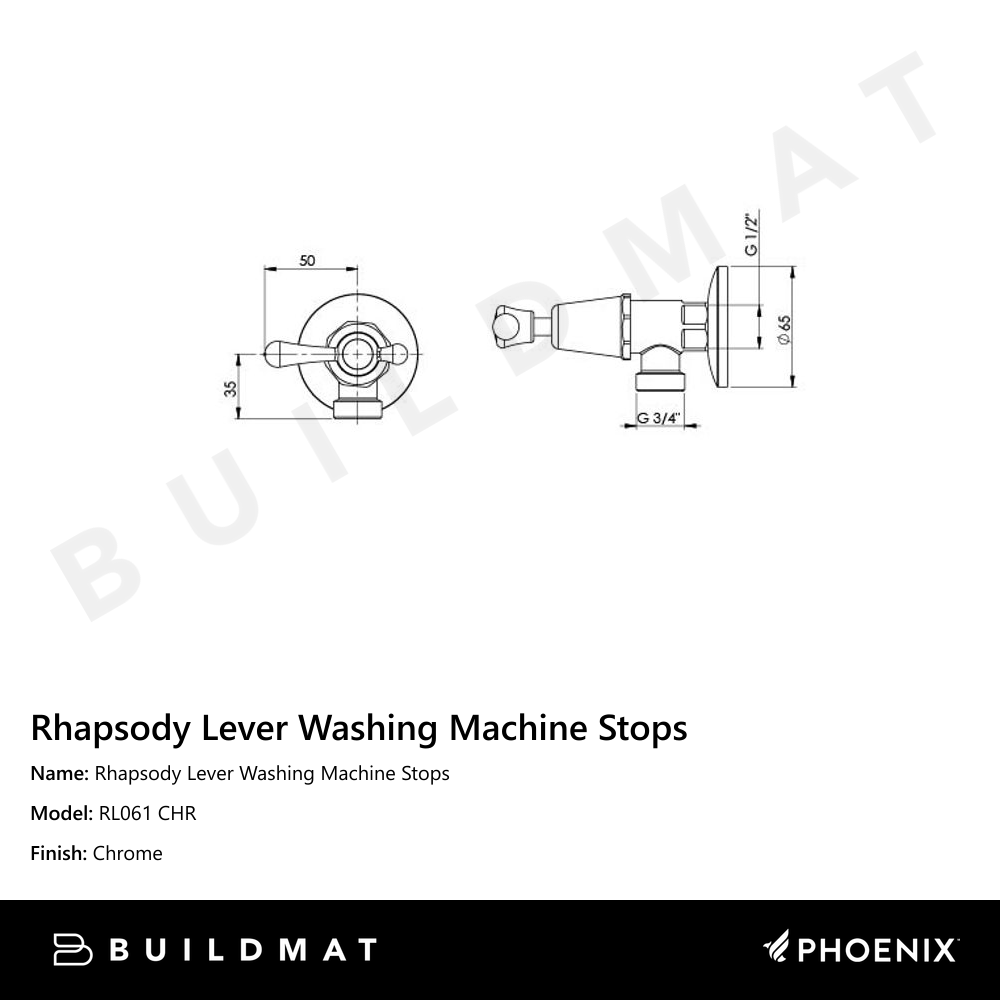 Rhapsody Lever Washing Machine Stops Chrome