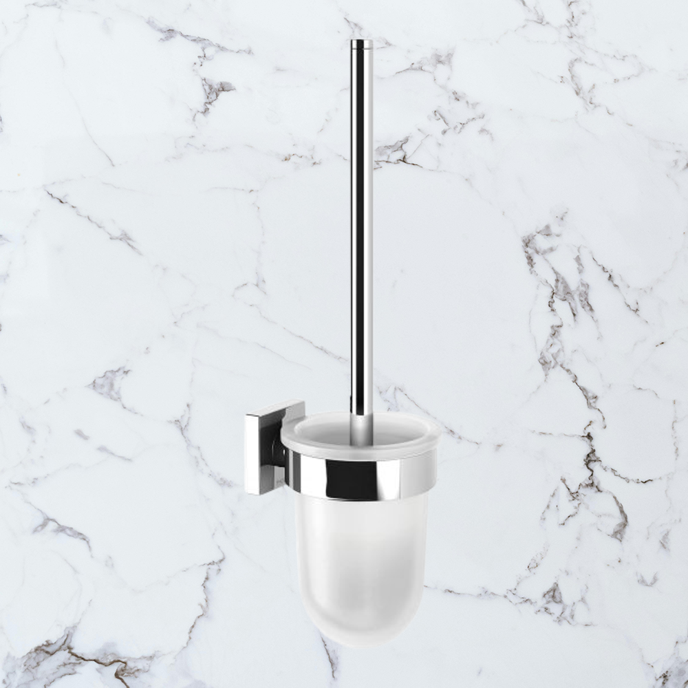 Radii Toilet Brush & Holder Square Chrome