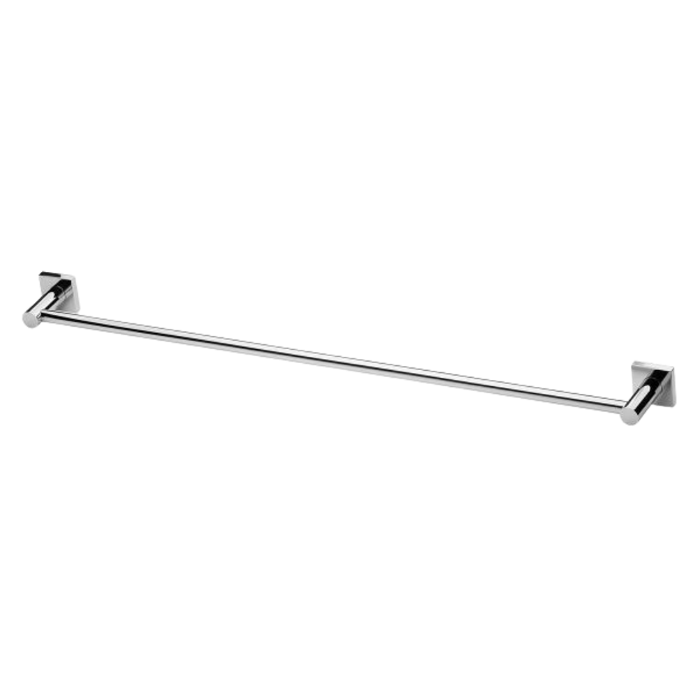 Radii Single Towel Rail 800mm Square Plate Chrome