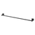 Radii Single Towel Rail 800mm Square Plate Matte Black