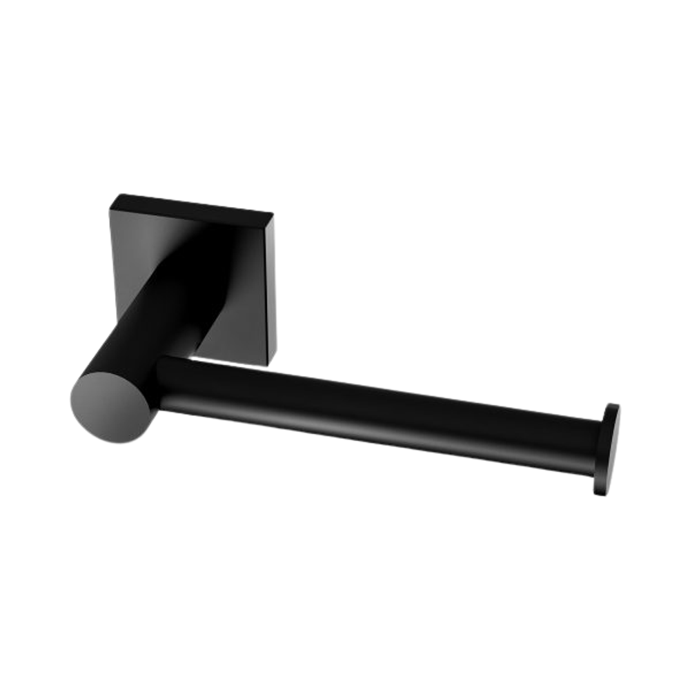 Radii Toilet Roll Holder Square Plate Matte Black