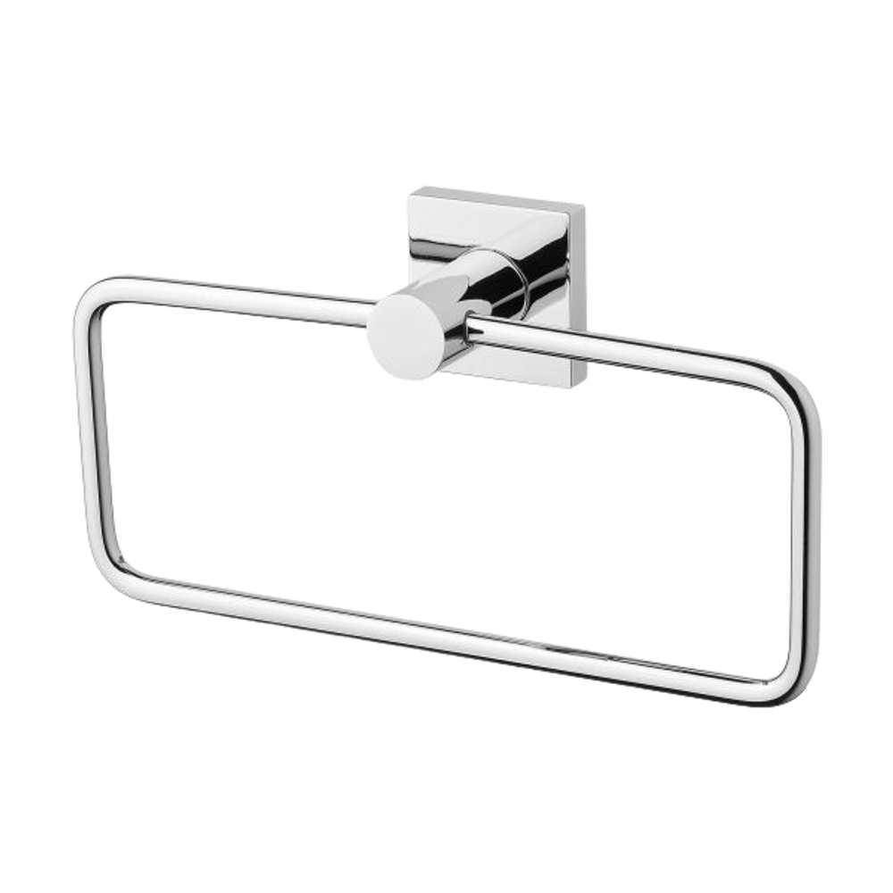 Radii Hand Towel Holder Square Plate Chrome