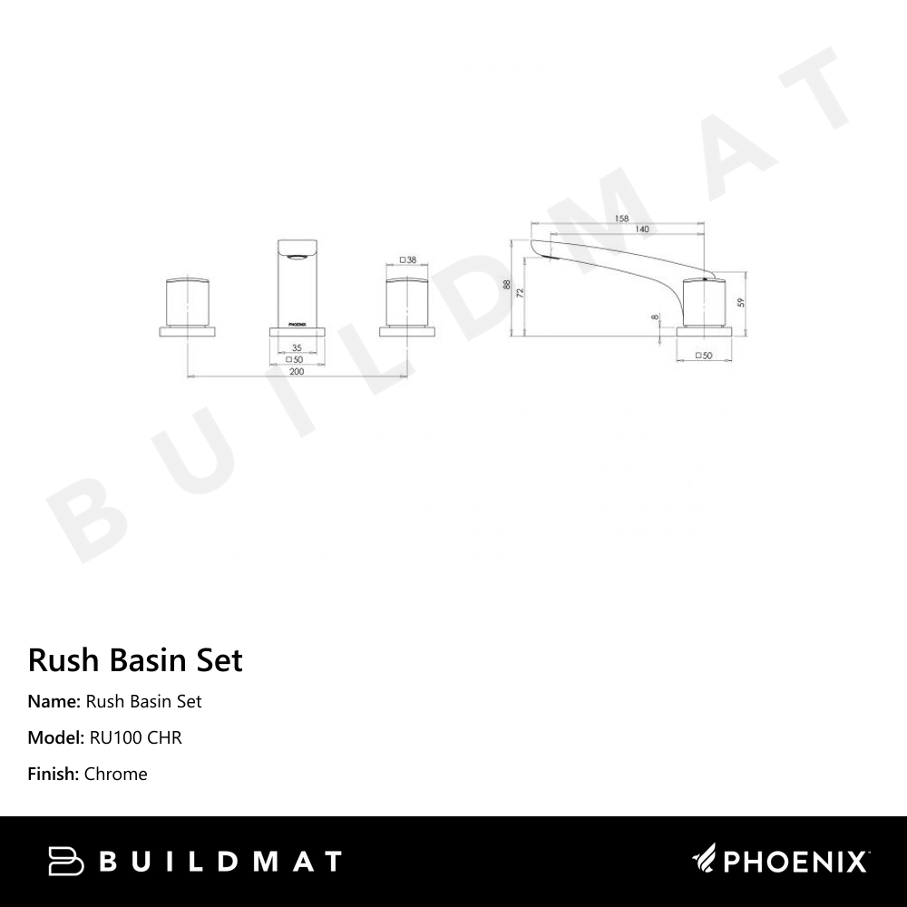 Rush Basin Set Chrome