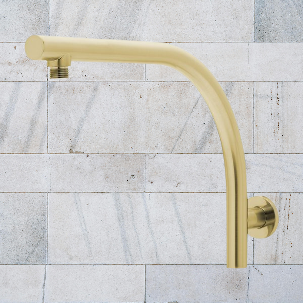 Rush High-Rise Shower Arm Brushed Gold