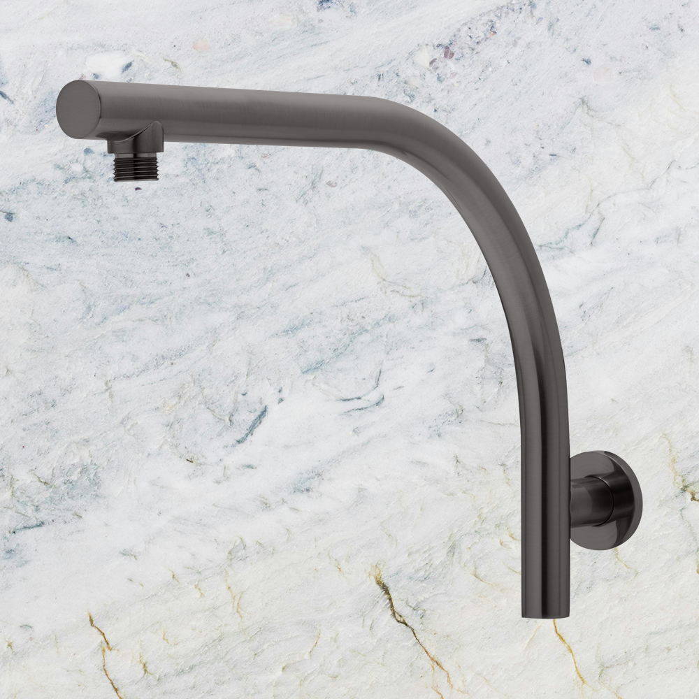 Rush High-Rise Shower Arm Brushed Carbon