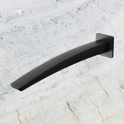 Rush Wall Basin Outlet 280mm  Matte Black