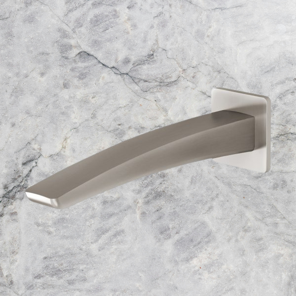 Rush Wall Basin Outlet 180mm Brushed Nickel