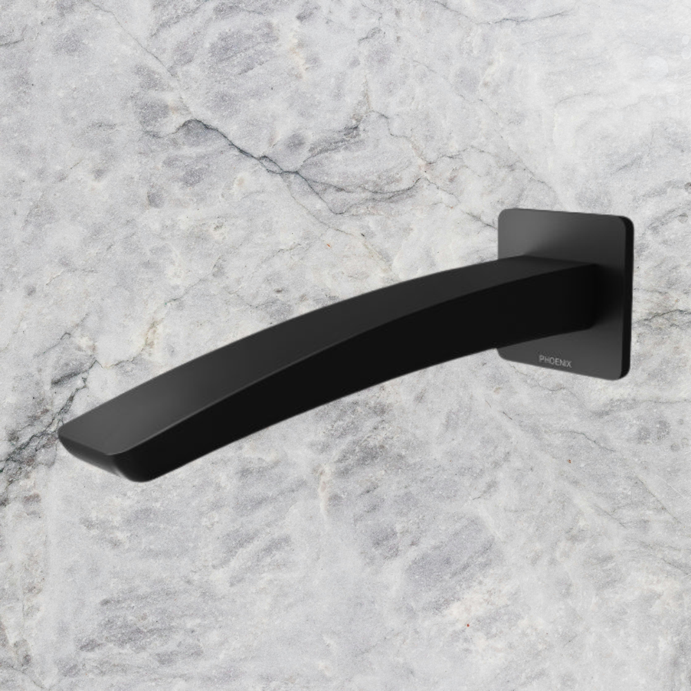 Rush Wall Basin Outlet 180mm Matte Black