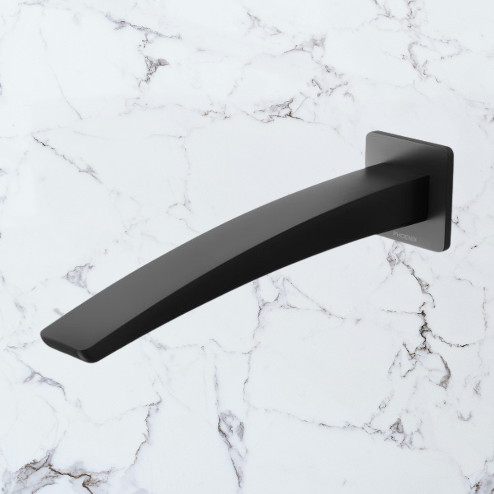 Rush Wall Basin Outlet 230mm Matte Black