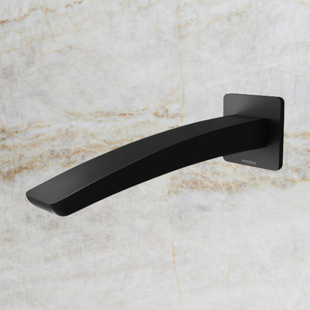 Rush Wall Bath Outlet 180mm Matte Black