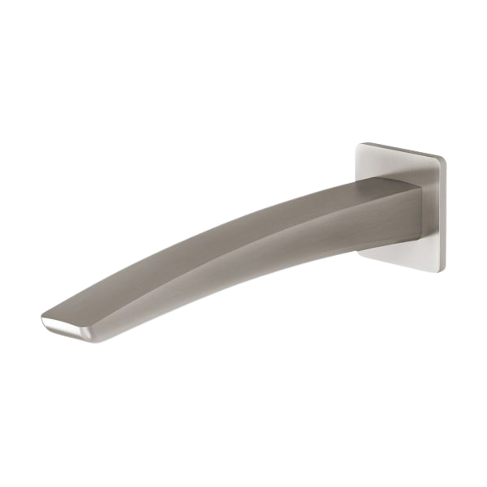 Rush Wall Bath Outlet 230mm Brushed Nickel