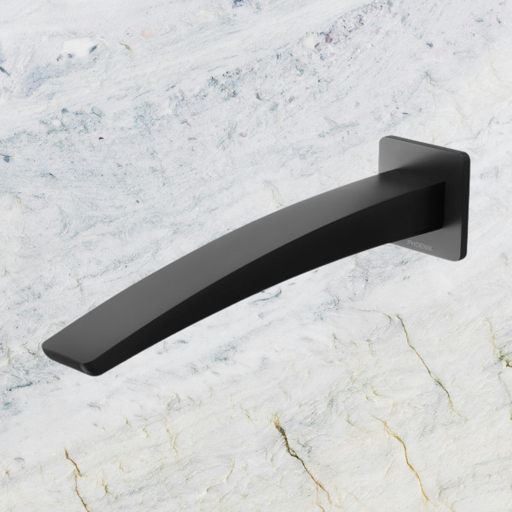 Rush Wall Bath Outlet 230mm Matte Black