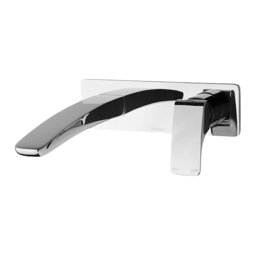 Rush Wall Bath Mixer Set 180mm Chrome