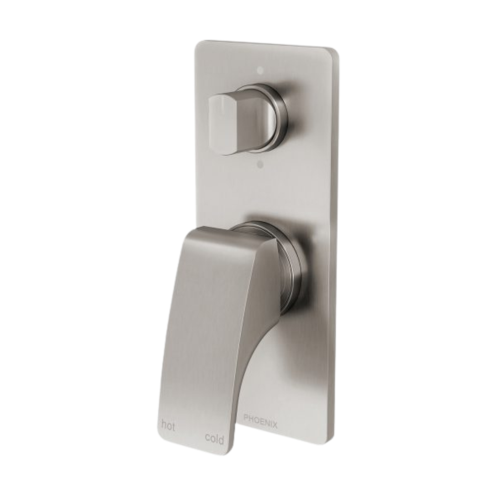 Rush Shower / Bath Diverter Mixer Brushed Nickel