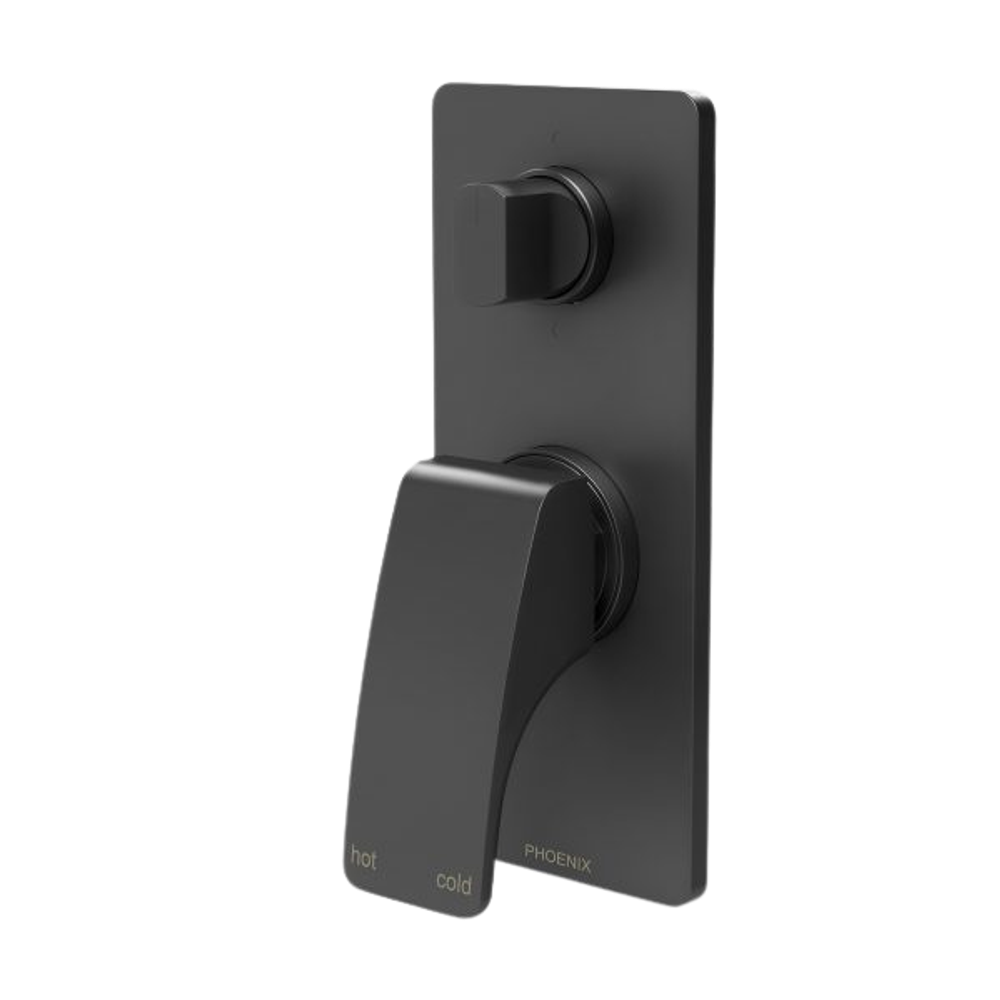 Rush Shower / Bath Diverter Mixer Matte Black