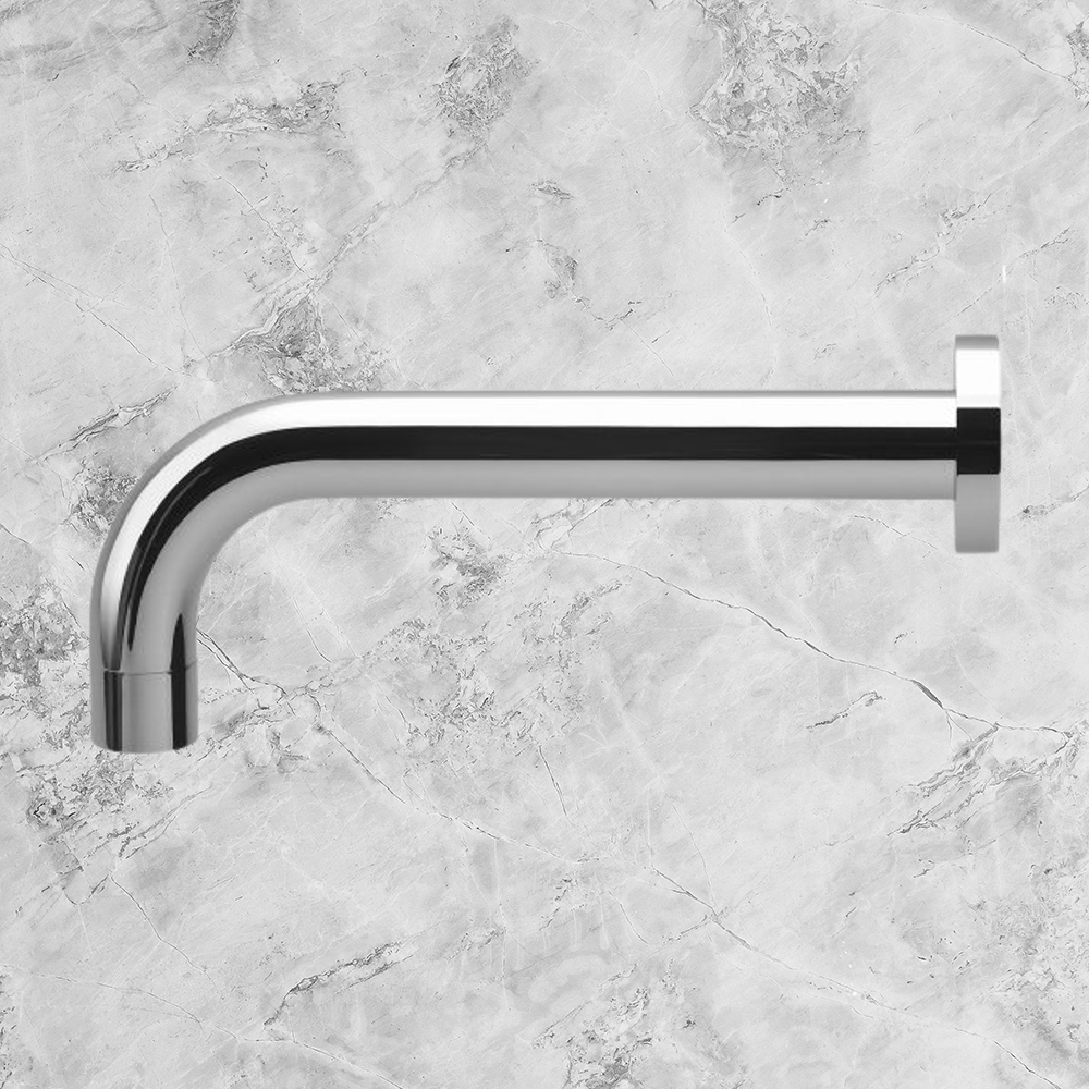 Vivid Wall Basin Outlet 200mm Curved Chrome