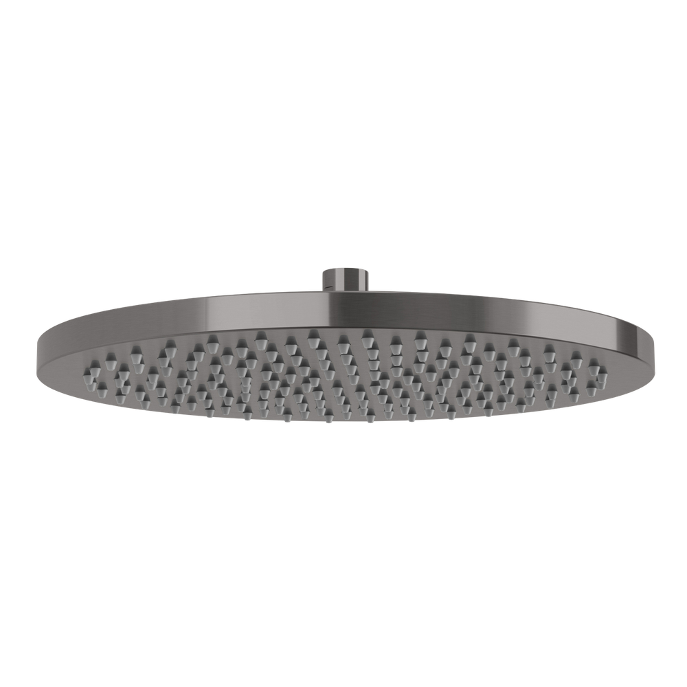 Vivid Shower Rose 300mm Round Brushed Carbon