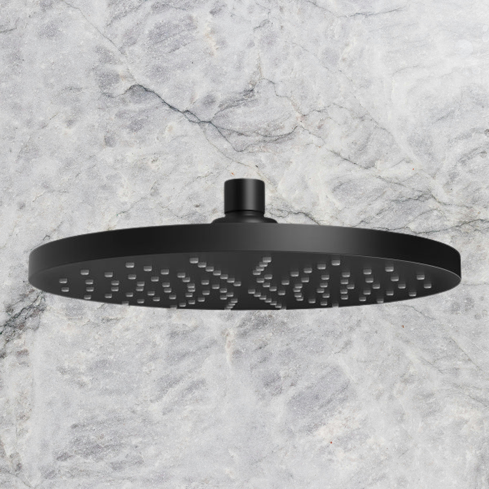 Vivid Shower Rose 230mm Round Matte Black