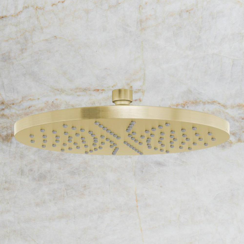 Vivid Shower Rose 230mm Round Brushed Gold