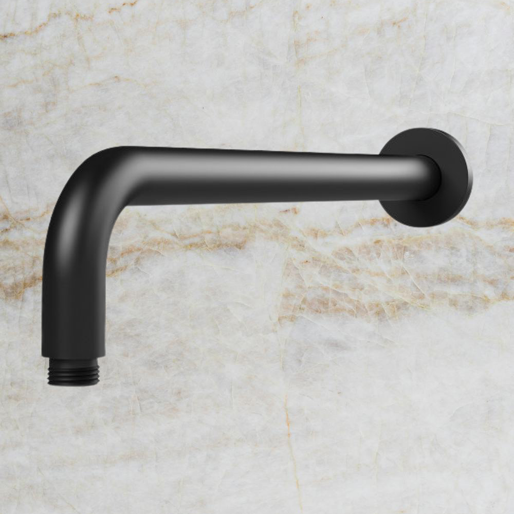 Vivid Shower Arm 400mm Round Matte Black