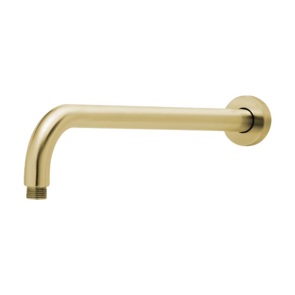 Vivid Shower Arm 400mm Round Brushed Gold