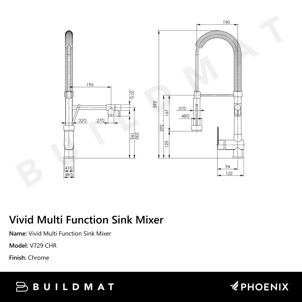 Vivid Multi Function Sink Mixer Chrome