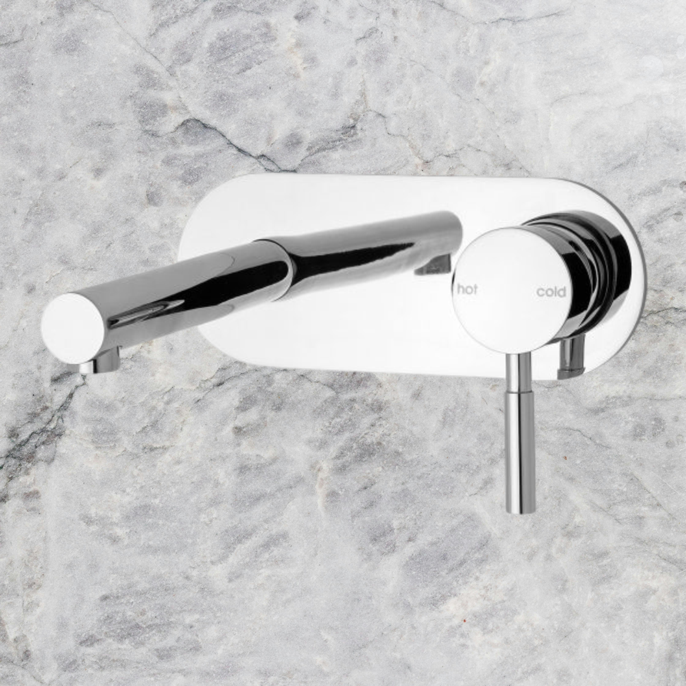 Vivid Wall Bath Mixer Set 200mm Chrome