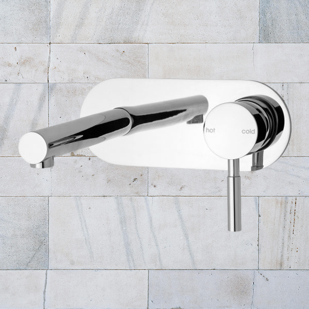 Vivid Wall Basin Mixer Set 200mm Chrome