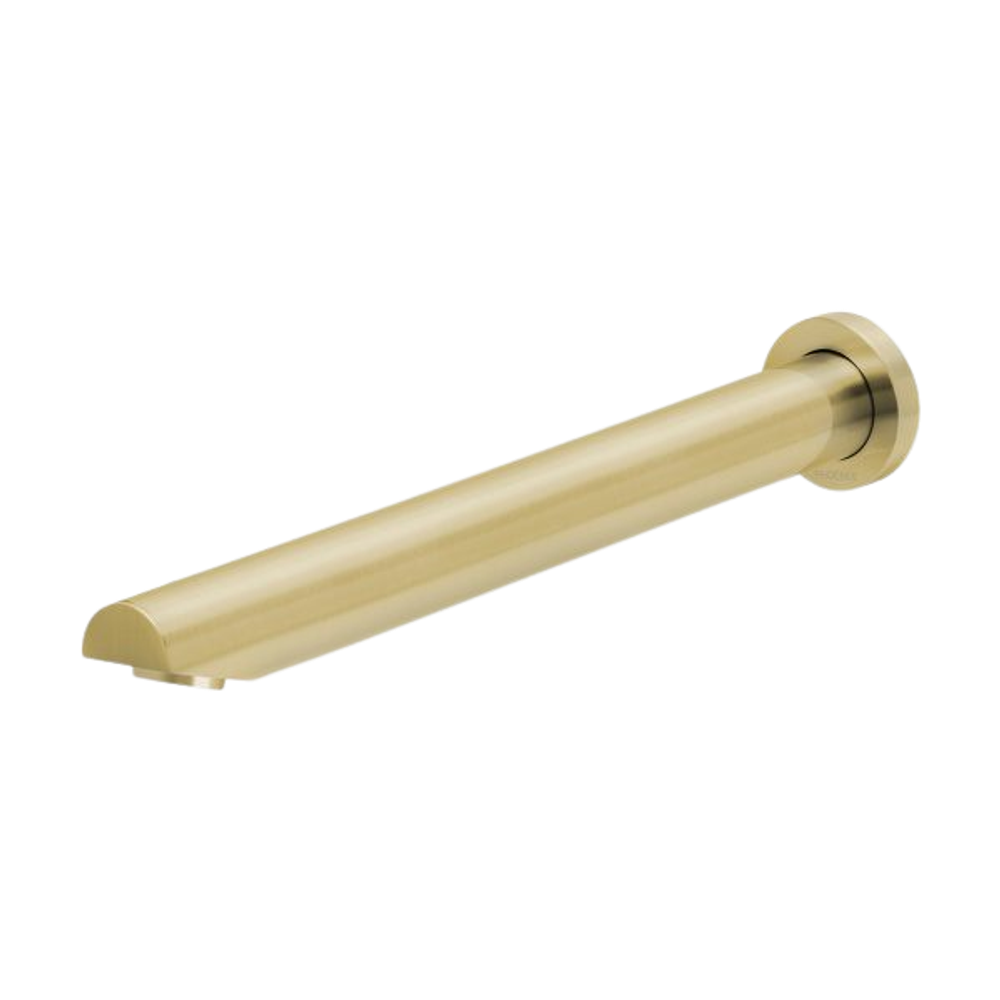 Vivid Wall Bath Outlet 32 x 300mm Angled Brushed Gold