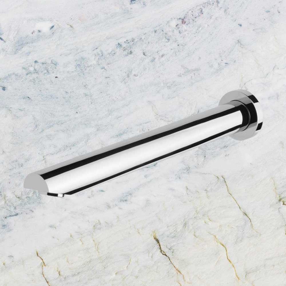 Vivid Wall Bath Outlet 32 x 300mm Angled Chrome