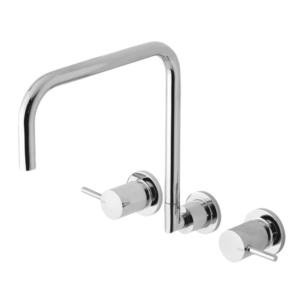 Vivid Pin Lever Wall Sink Set 240mm Squareline Chrome