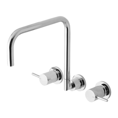 Phoenix Vivid Pin Lever Wall Sink Set 240mm Squareline Lead Free Chrome