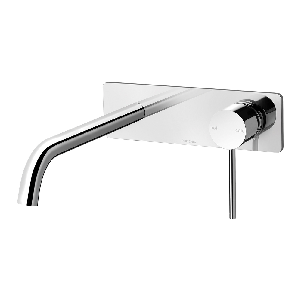 Vivid Slimline SwitchMix Wall Basin / Bath Mixer Set 230mm Fit-Off Kit Chrome