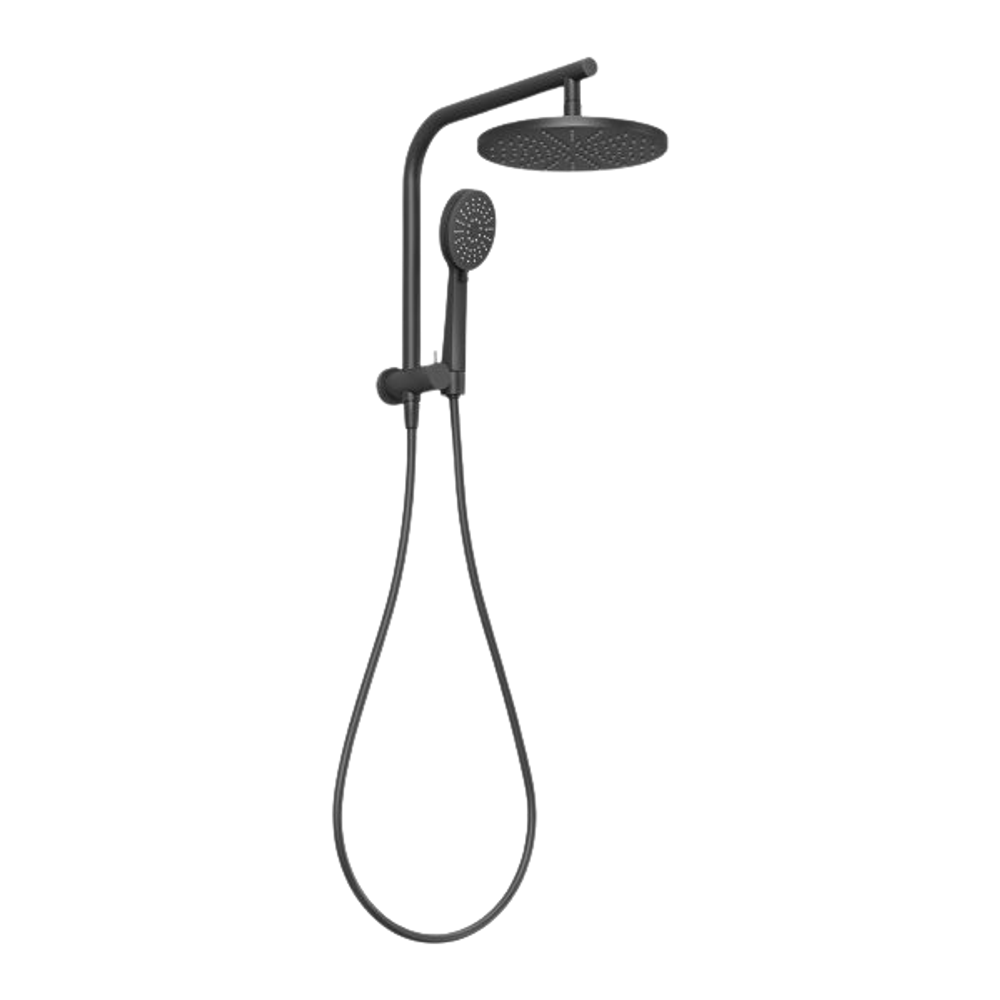 Vivid Slimline Compact Twin Shower Matte Black