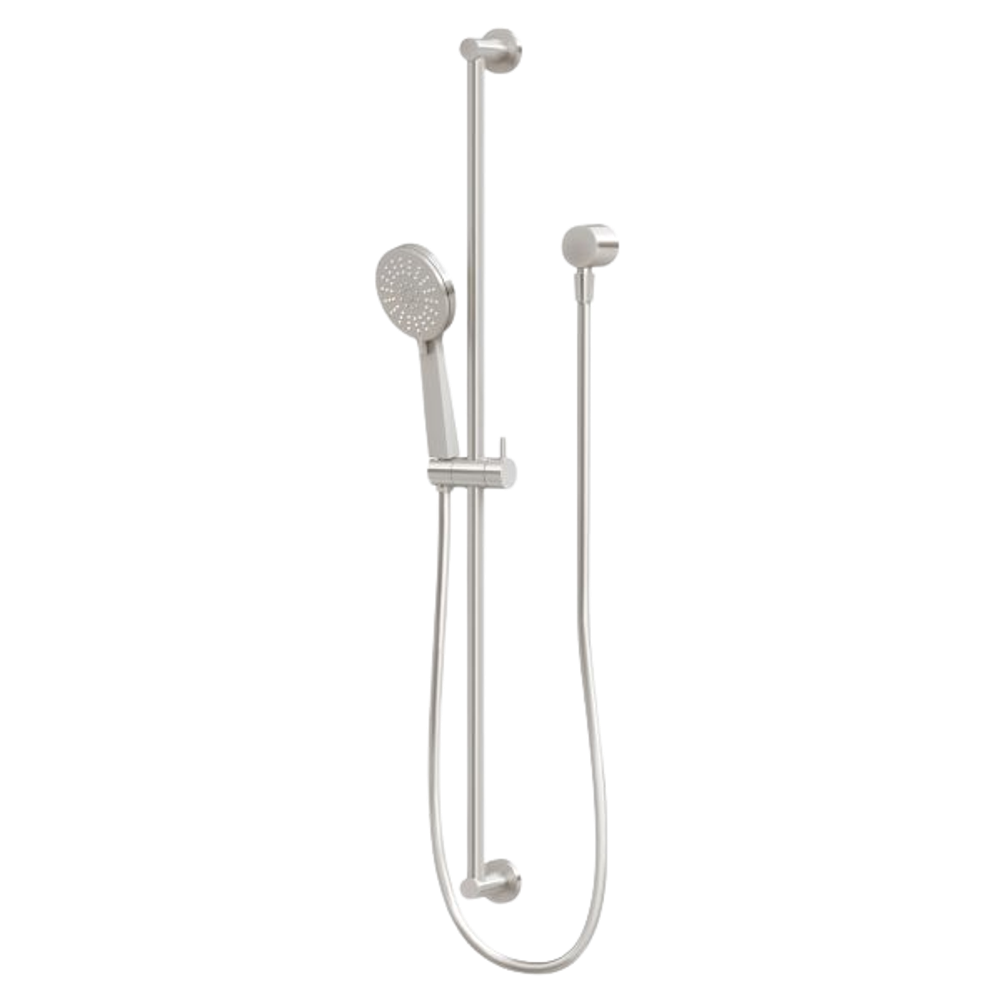 Vivid Slimline Extended Rail Shower Brushed Nickel