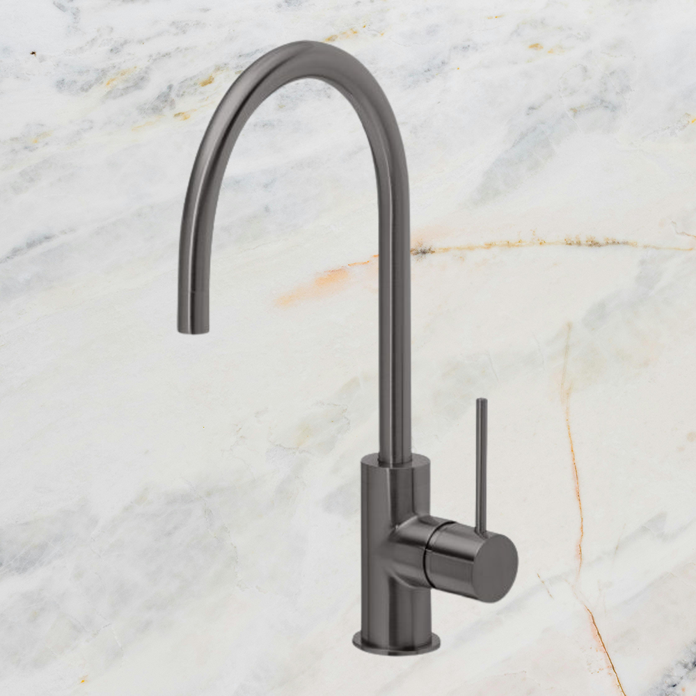 Vivid Slimline Sink Mixer 220mm Gooseneck Brushed Carbon