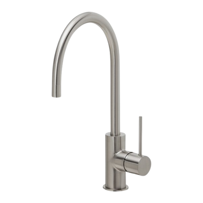 Vivid Slimline Sink Mixer 220mm Gooseneck Brushed Nickel