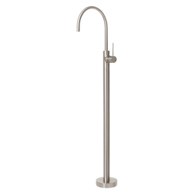 Vivid Slimline Floor Mounted Bath Mixer Brushed Nickel