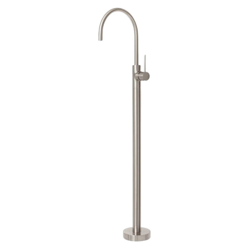 Vivid Slimline Floor Mounted Bath Mixer Brushed Nickel