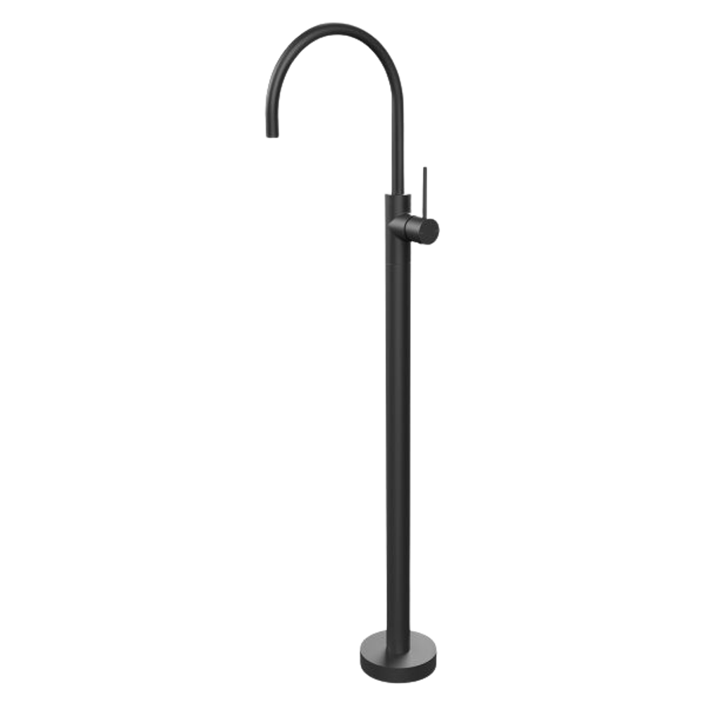 Vivid Slimline Floor Mounted Bath Mixer Matte Black