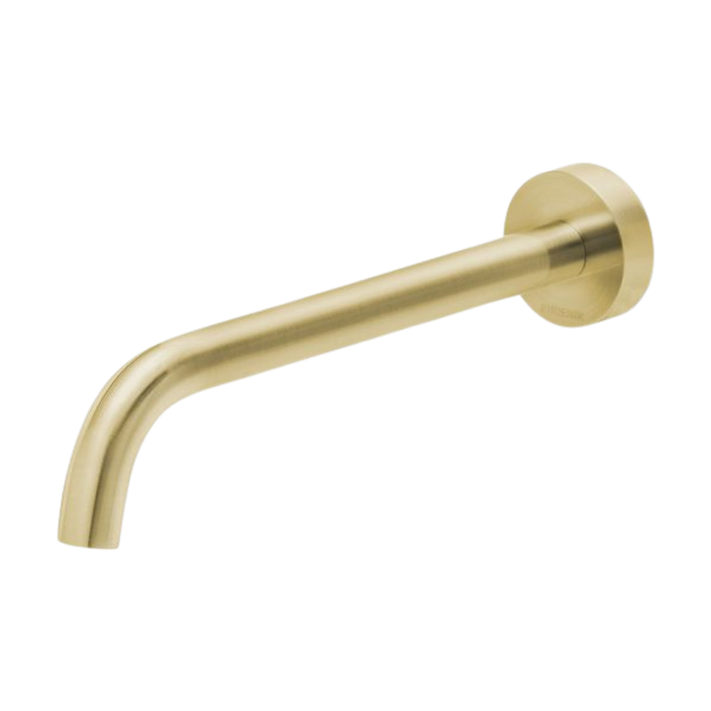 Vivid Slimline Bath Outlet 230mm Curved Brushed Gold