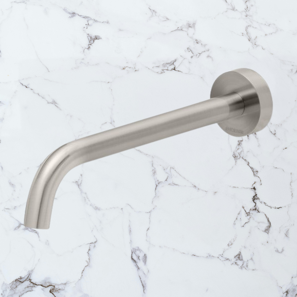 Vivid Slimline Bath Outlet 230mm Curved Brushed Nickel