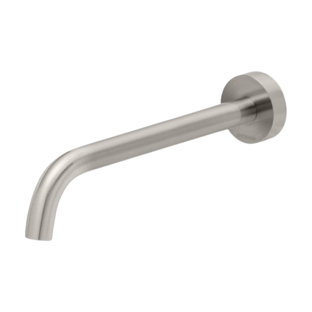 Vivid Slimline Bath Outlet 230mm Curved Brushed Nickel